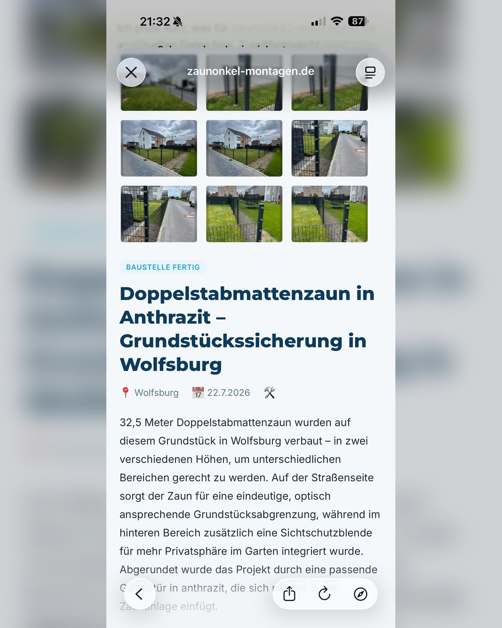 Doppelstabmattenzaun in Wolfsburg – Montage durch Zaunonkel